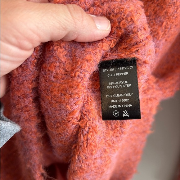 Lush Chili Pepper Nubby Women's Sweater Size Small - Picture 4 of 6